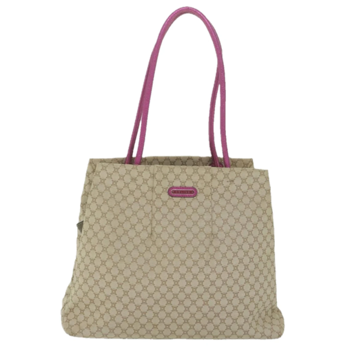 Pre-owned Celine Cabas Cloth Tote In Beige