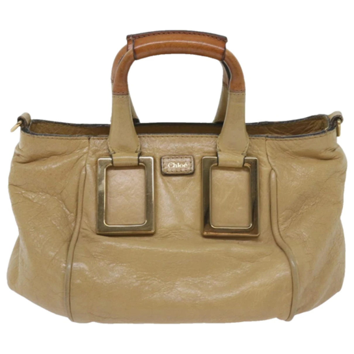 Pre-owned Chloé Ethel Leather Handbag In Beige