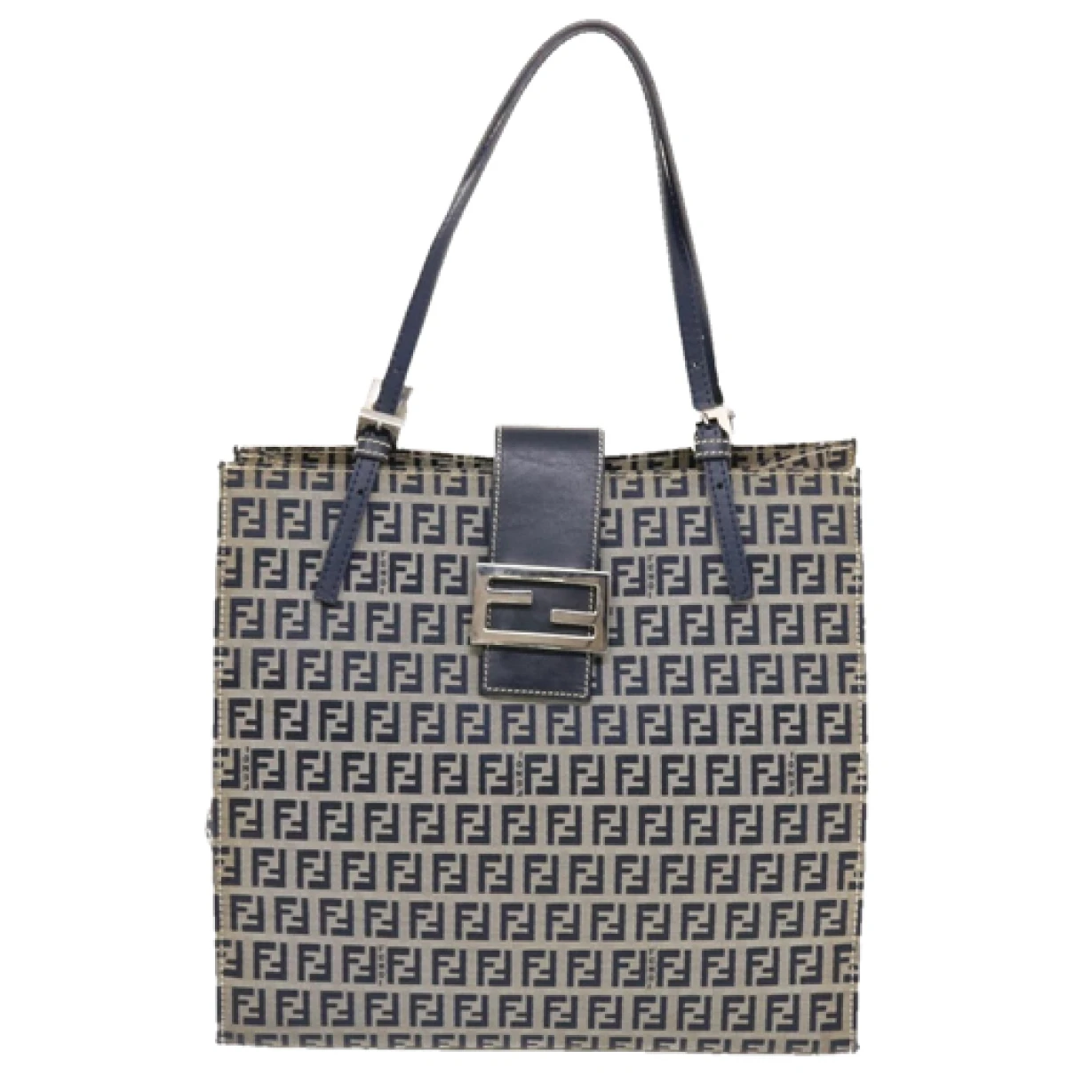 Pre-owned Fendi Cloth Tote In Navy