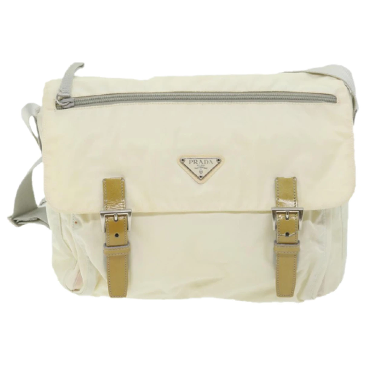 Pre-owned Prada Tessuto Handbag In White