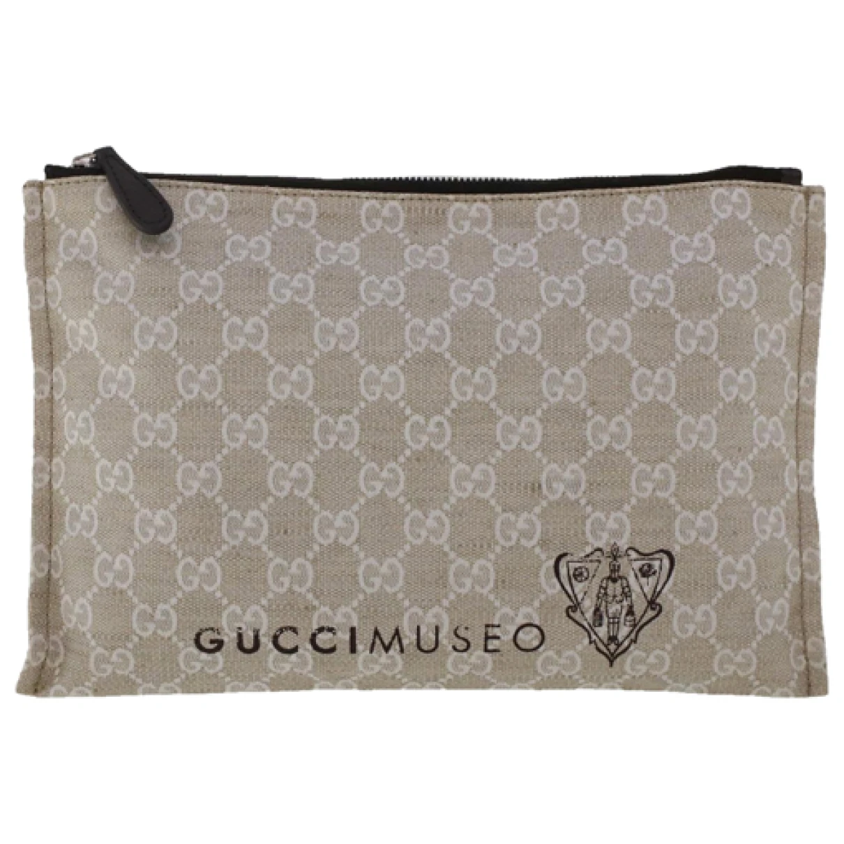 Pre-owned Gucci Cloth Clutch Bag In Grey