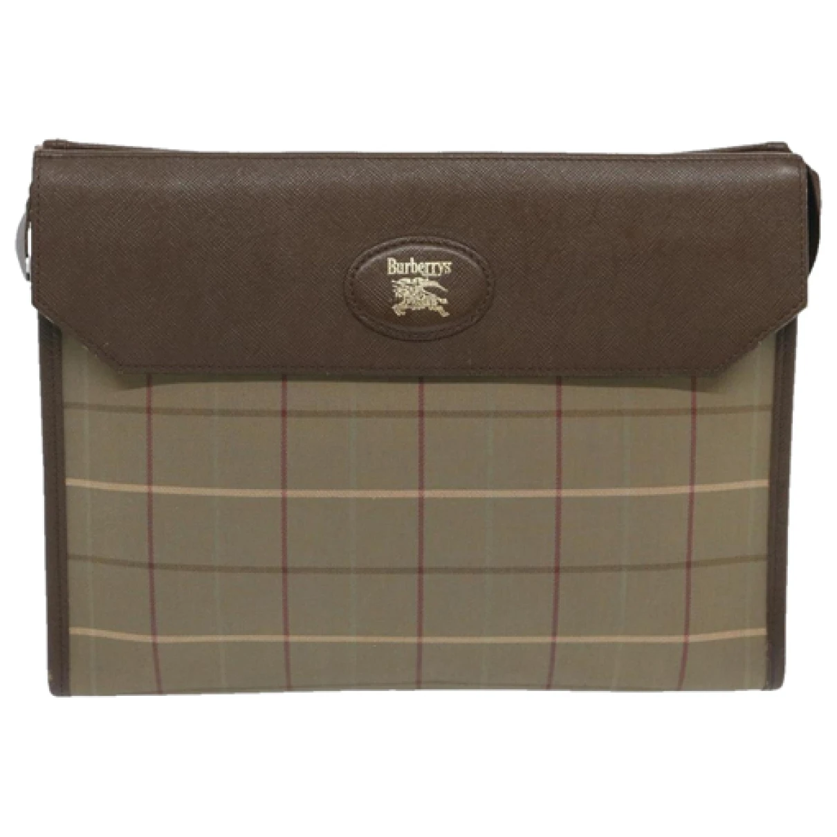 Pre-owned Burberry Cloth Clutch Bag In Brown