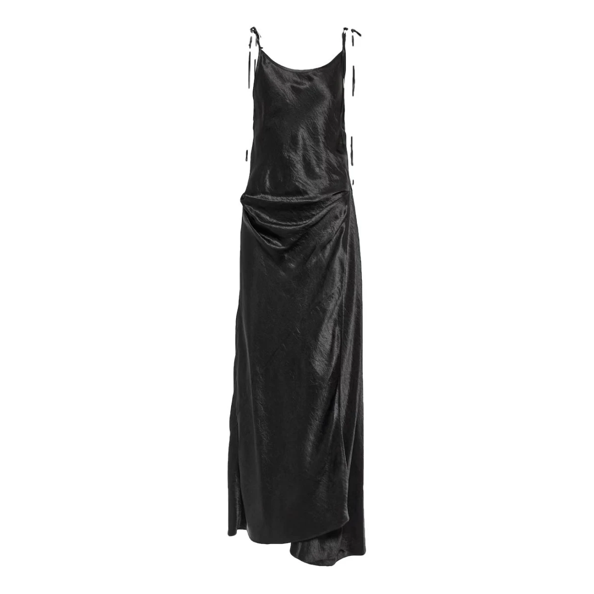 Pre-owned Acne Studios Silk Maxi Dress In Black