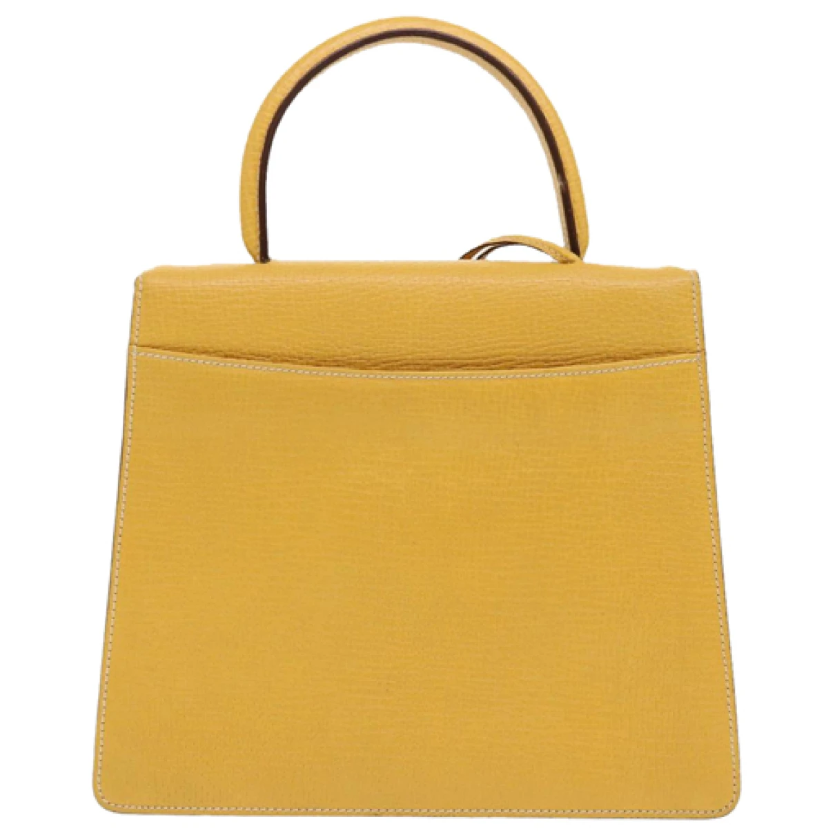 Pre-owned Loewe Barcelona Leather Handbag In Yellow