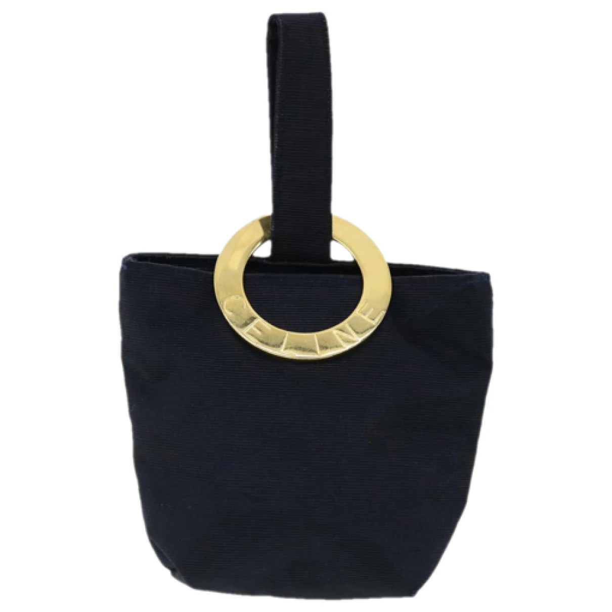 Pre-owned Celine Cloth Clutch Bag In Navy