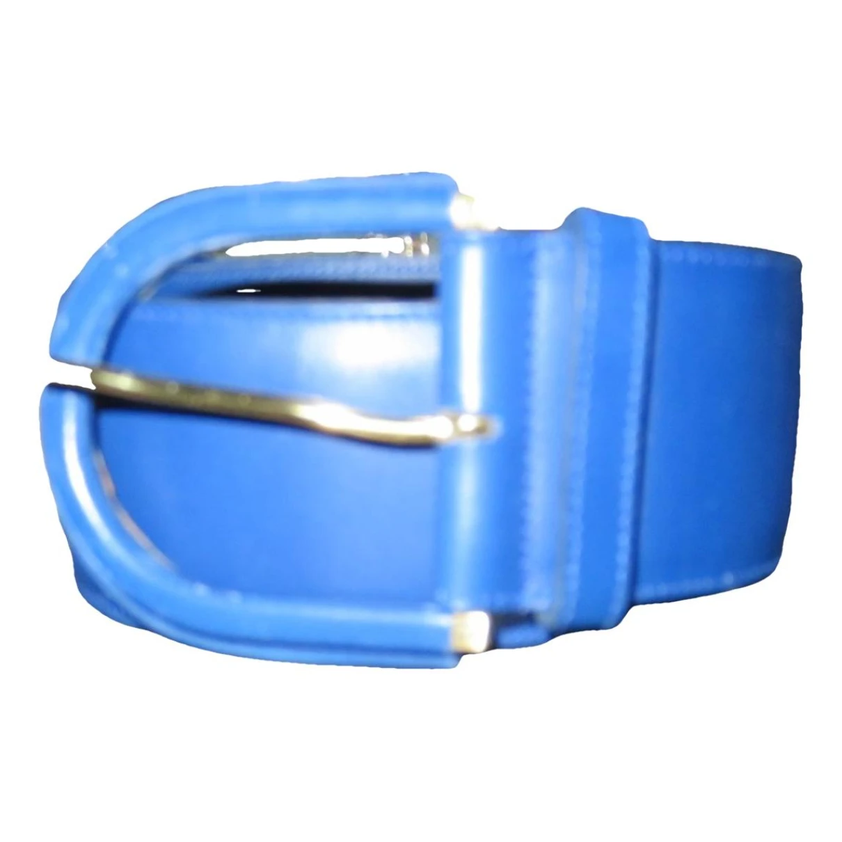 Pre-owned Gucci D-ring Leather Belt In Blue