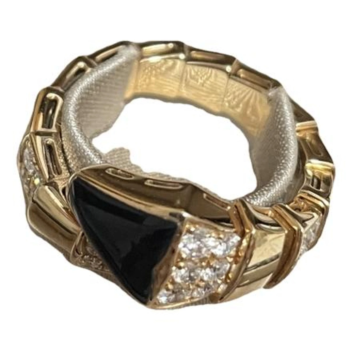Pre-owned Bvlgari Serpenti Platinum Ring In Gold