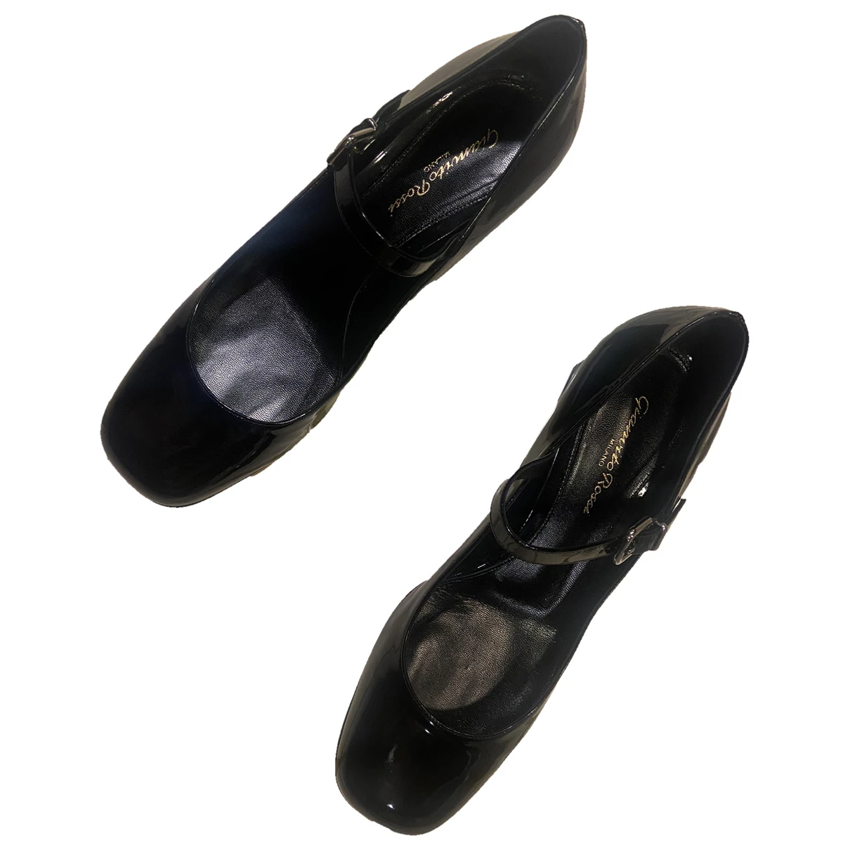 Pre-owned Gianvito Rossi Patent Leather Ballet Flats In Black