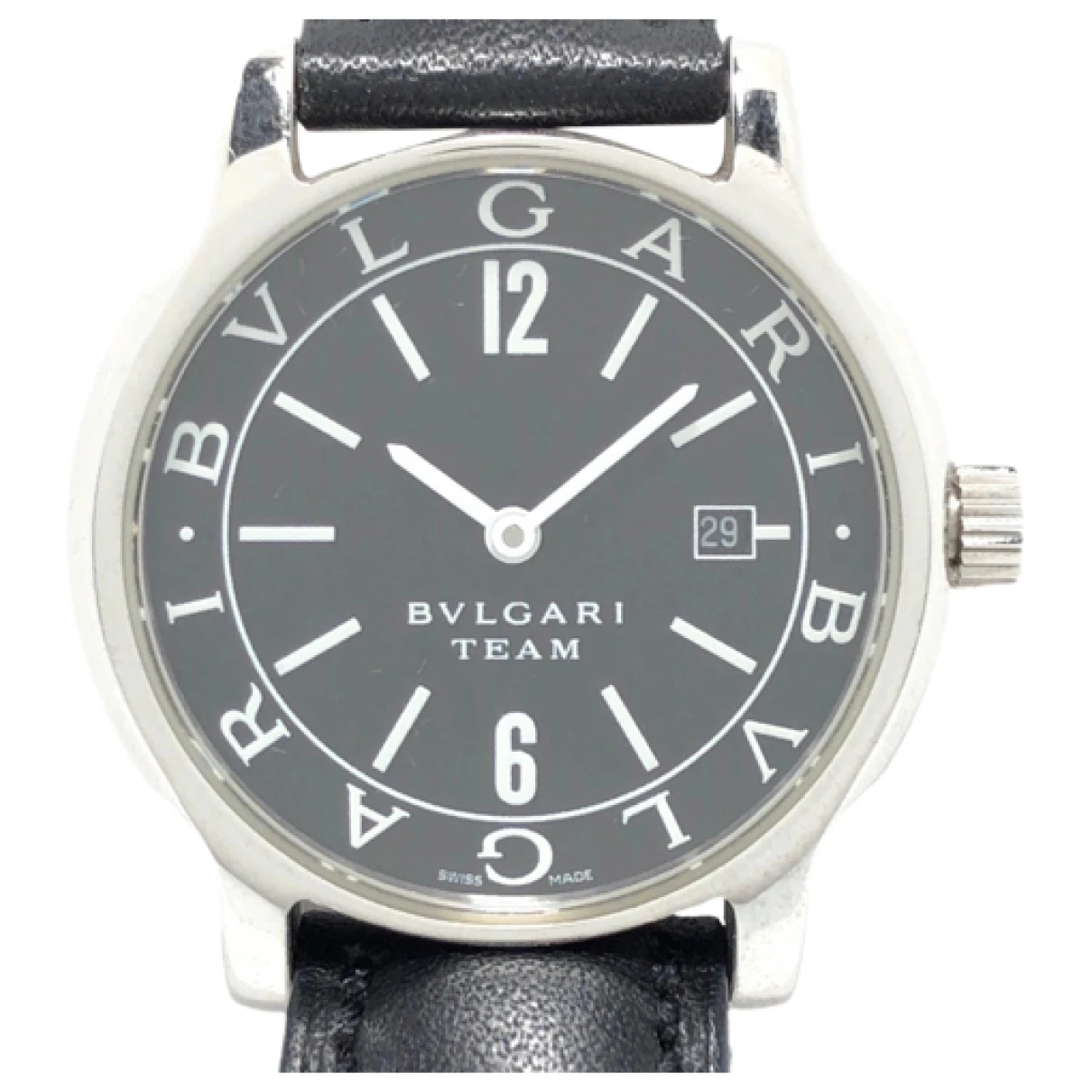 Pre-owned Bvlgari Solotempo Watch In Black
