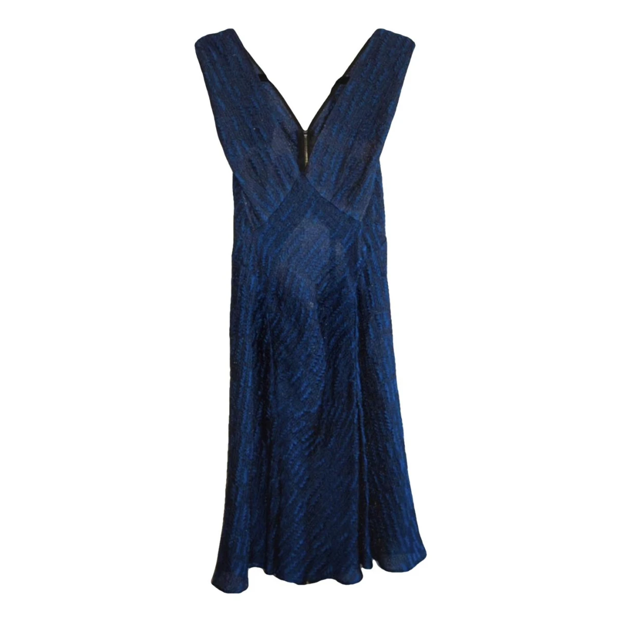 Pre-owned Roland Mouret Silk Mini Dress In Blue