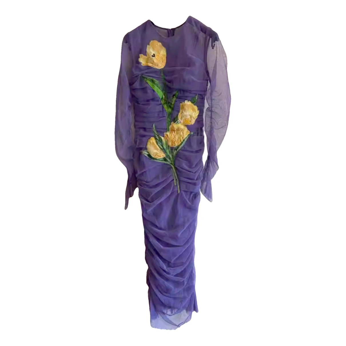 Pre-owned Dolce & Gabbana Mid-length Dress In Purple