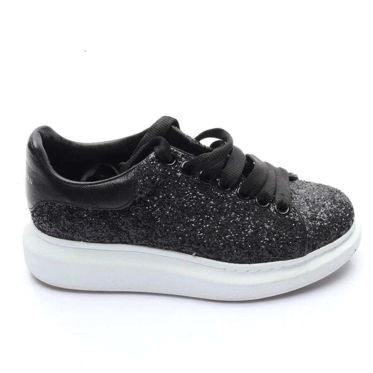 Pre-owned Alexander Mcqueen Leather Trainers In Black