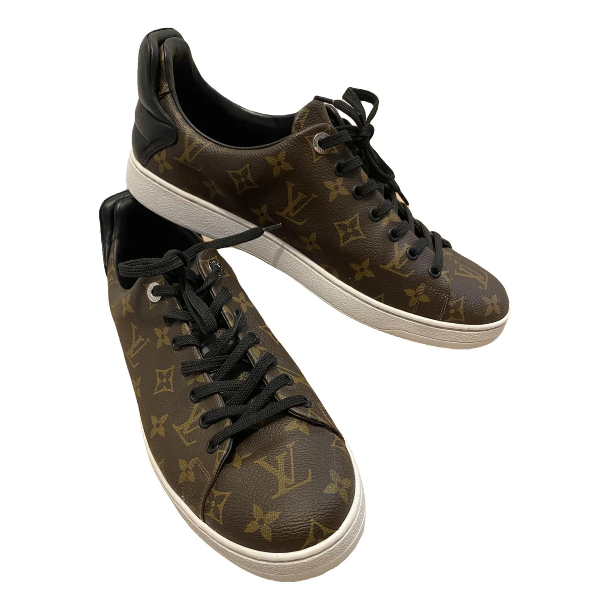 Pre-owned Louis Vuitton Frontrow Leather Low Trainers In Brown