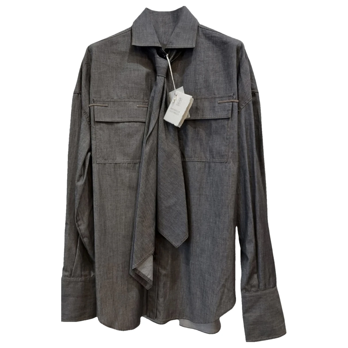 Pre-owned Brunello Cucinelli Shirt In Grey