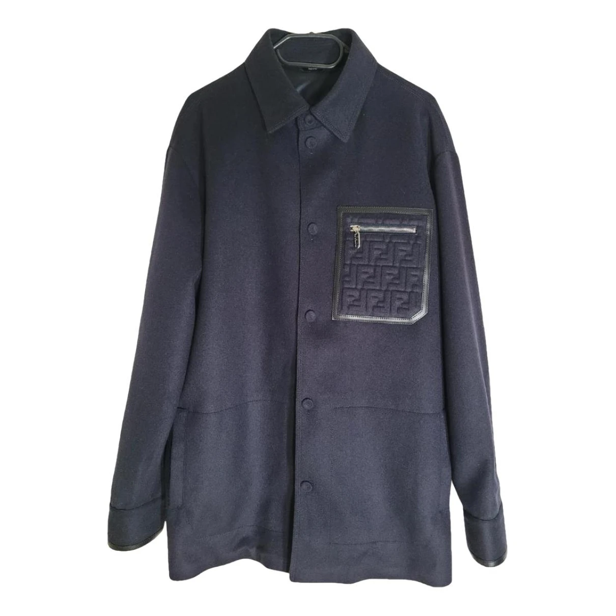 Pre-owned Fendi Cashmere Jacket In Navy