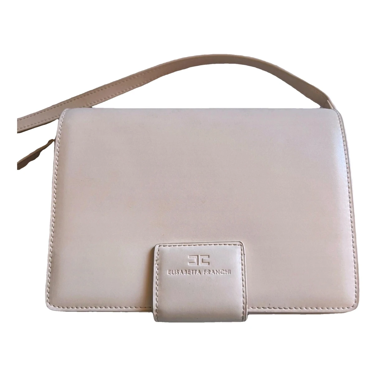 Pre-owned Elisabetta Franchi Vegan Leather Handbag In Pink