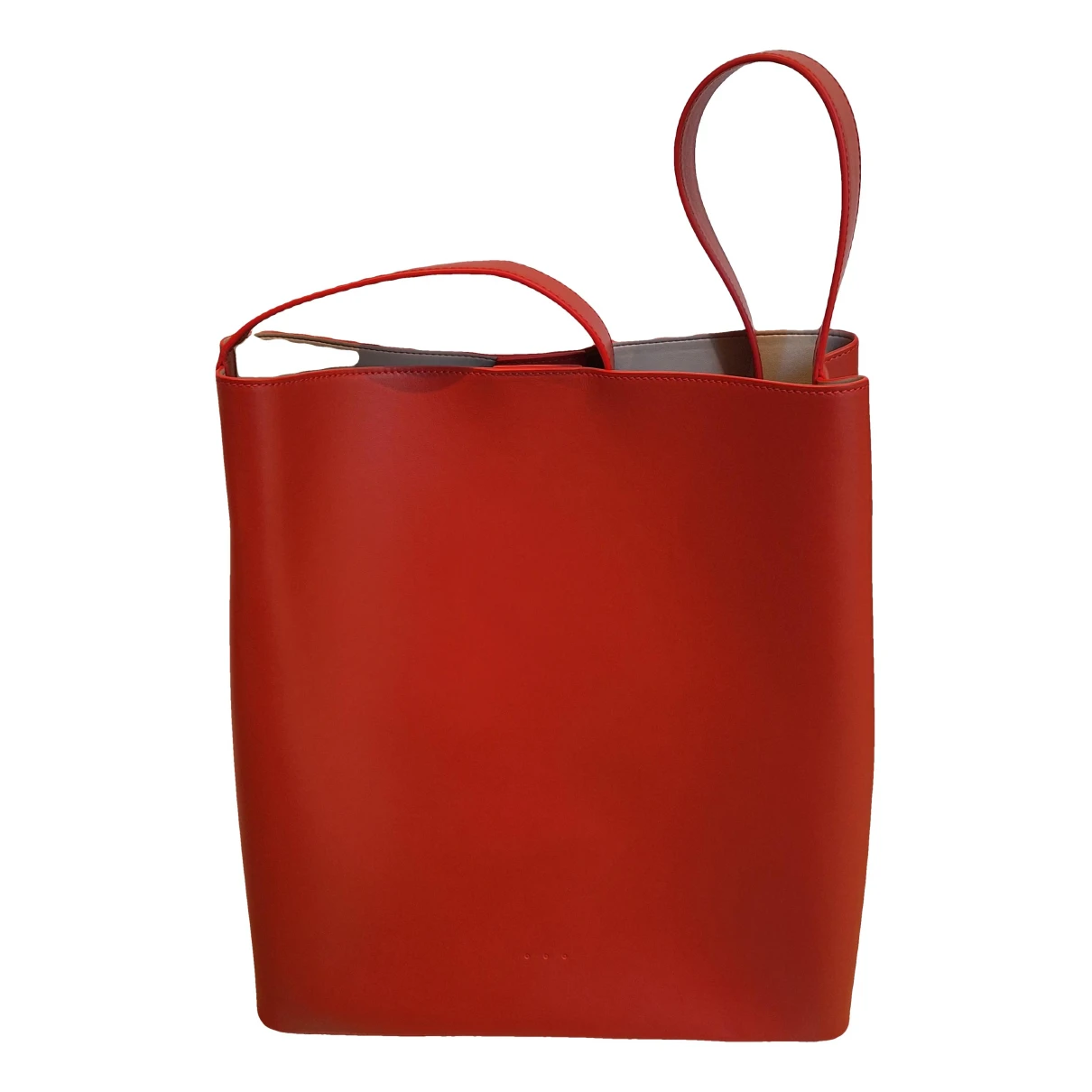 Pre-owned Aesther Ekme Sac Leather Tote In Red