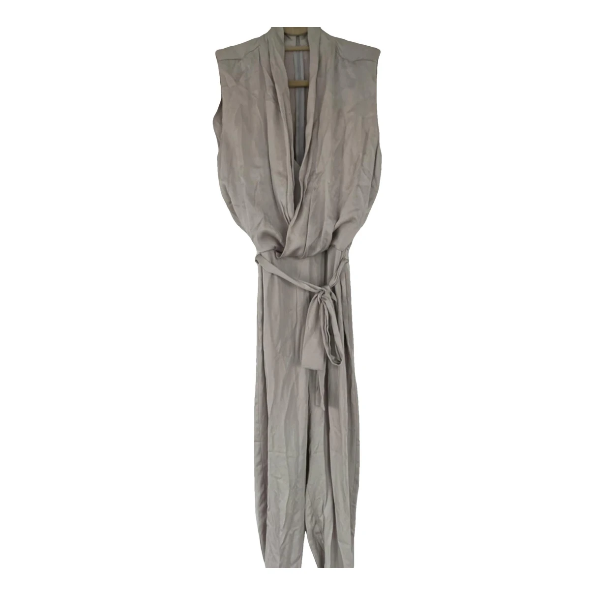 Pre-owned Reiss Silk Jumpsuit In Silver