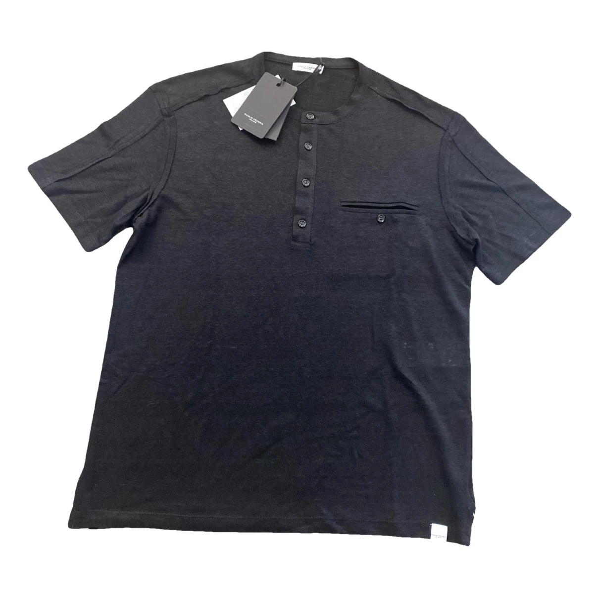 Pre-owned Paolo Pecora Linen T-shirt In Black