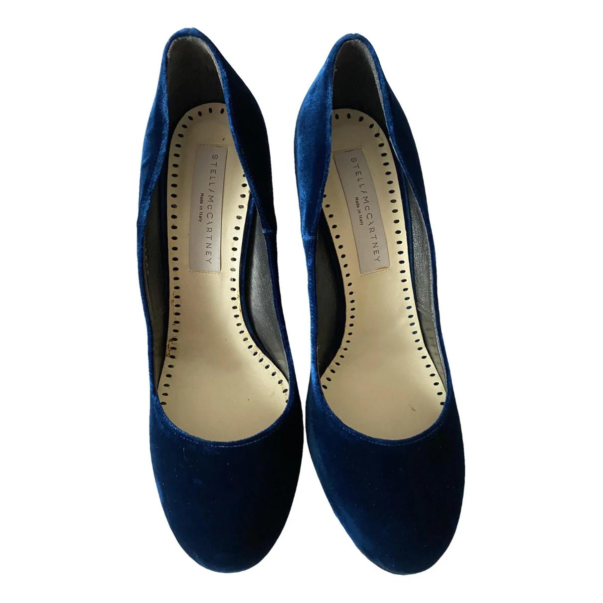 Pre-owned Stella Mccartney Velvet Heels In Blue