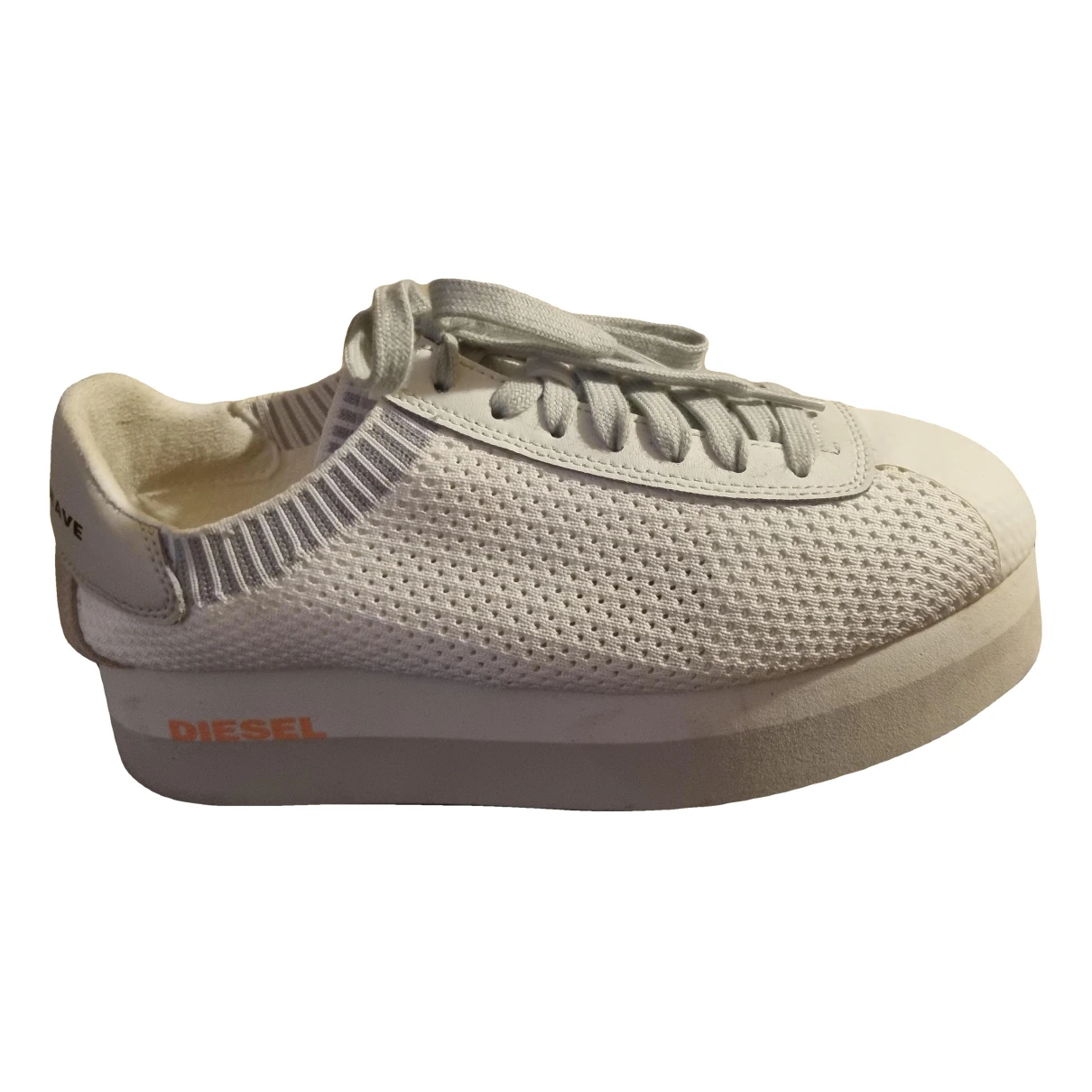 Pre-owned Diesel Cloth Trainers In White