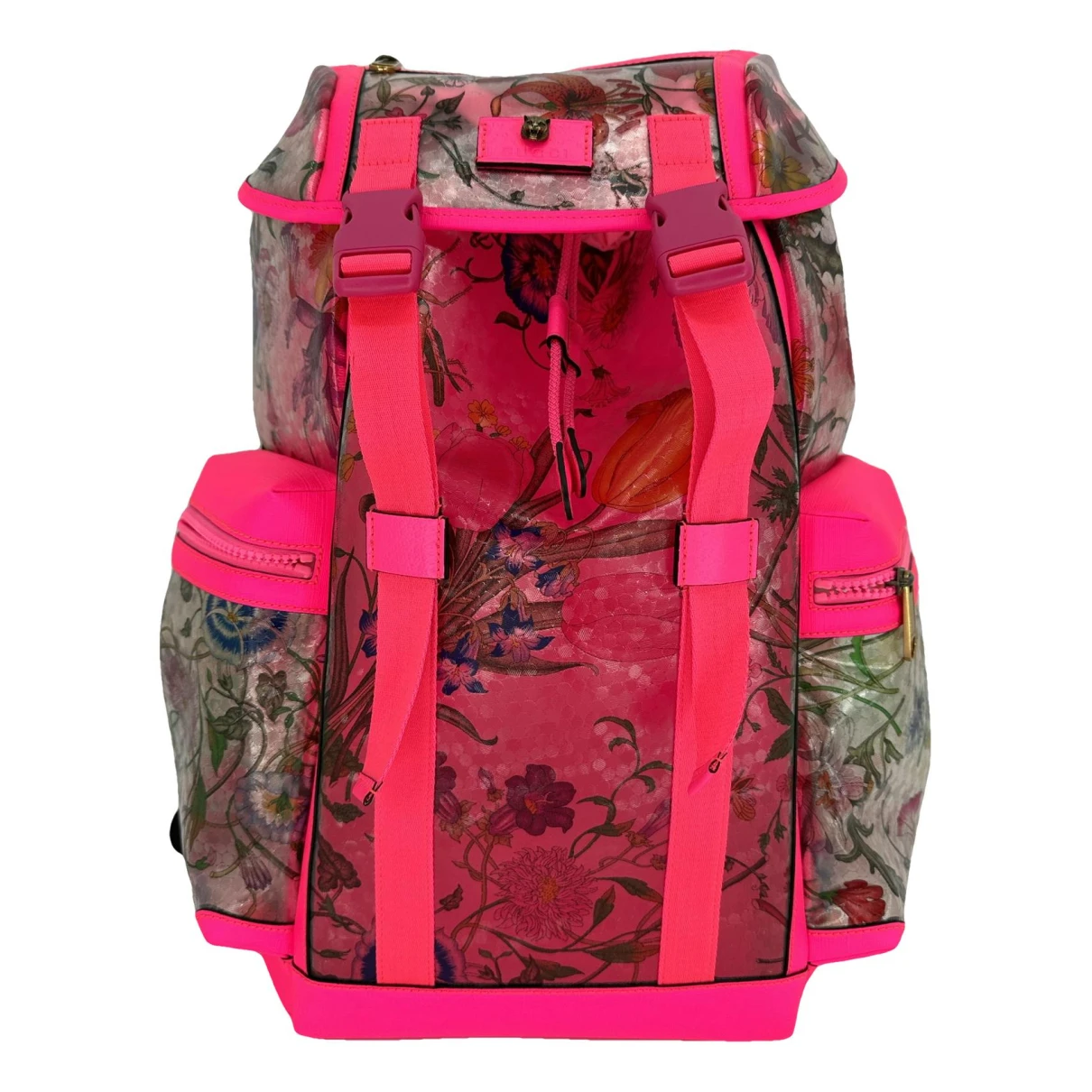 Pre-owned Gucci Vinyl Backpack In Pink
