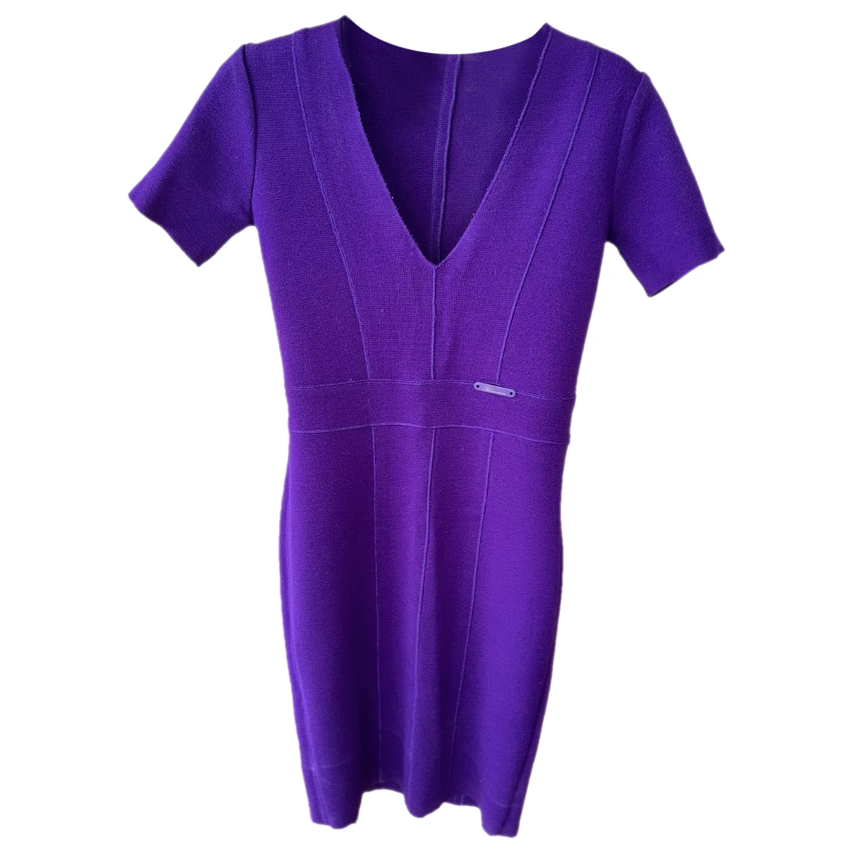 Pre-owned Blumarine Wool Mini Dress In Purple