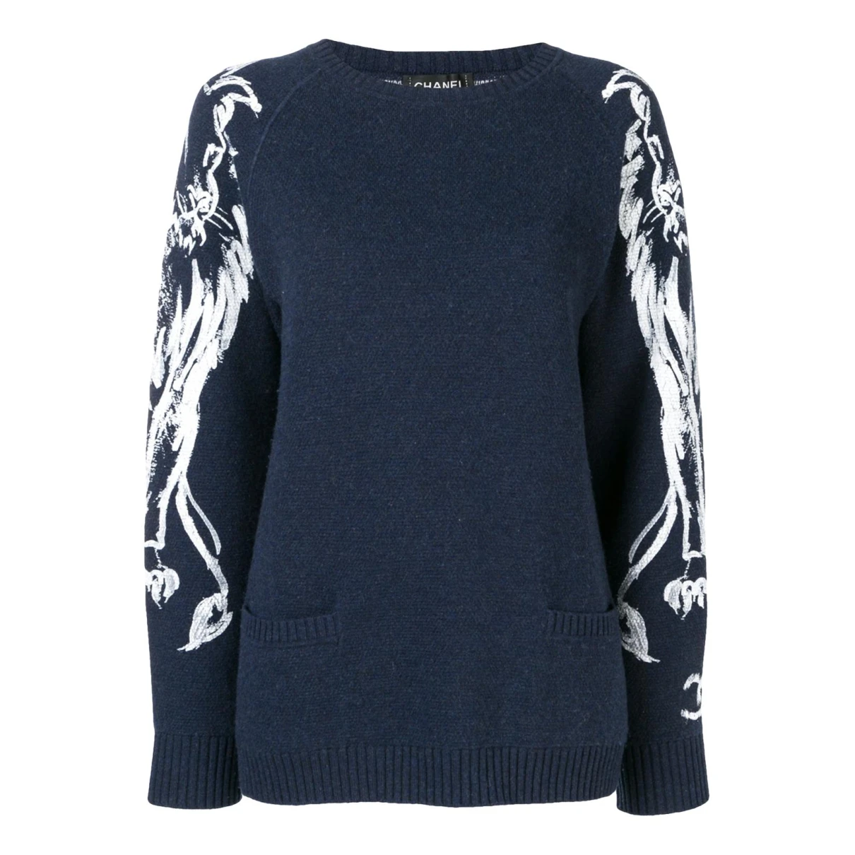 Pre-owned Chanel Cashmere Sweatshirt In Navy