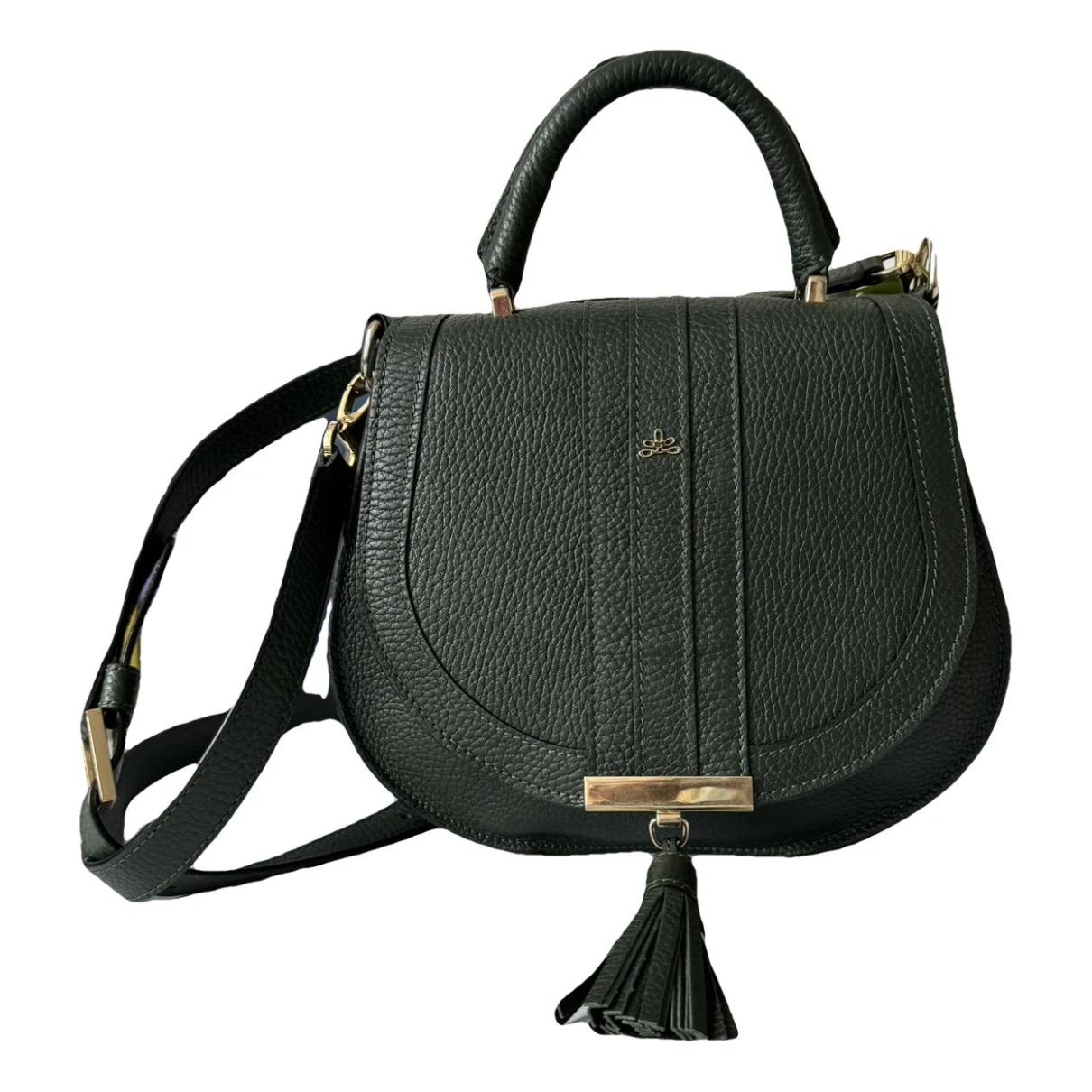 Pre-owned Demellier Leather Crossbody Bag In Green