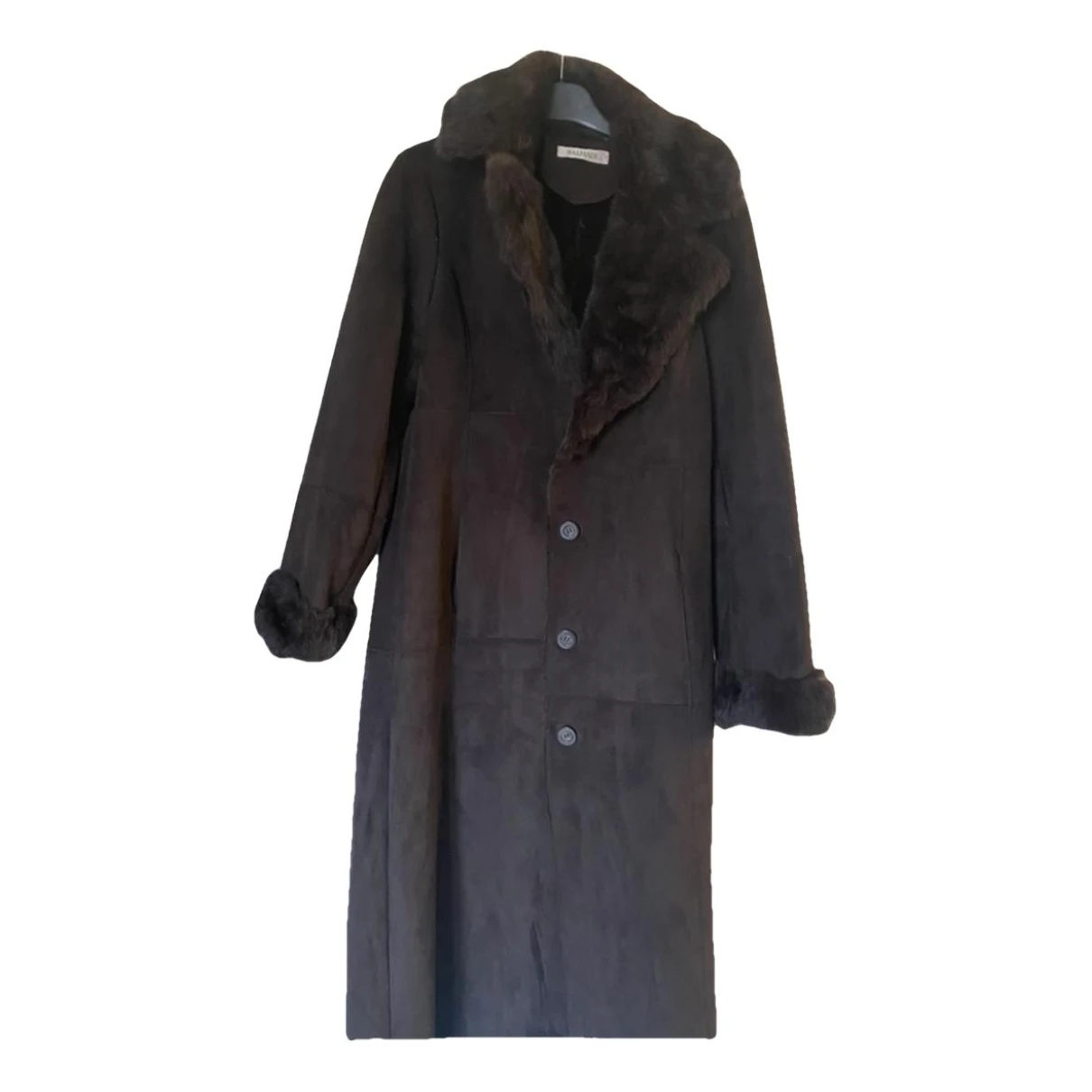 Pre-owned Balmain Velvet Coat In Brown