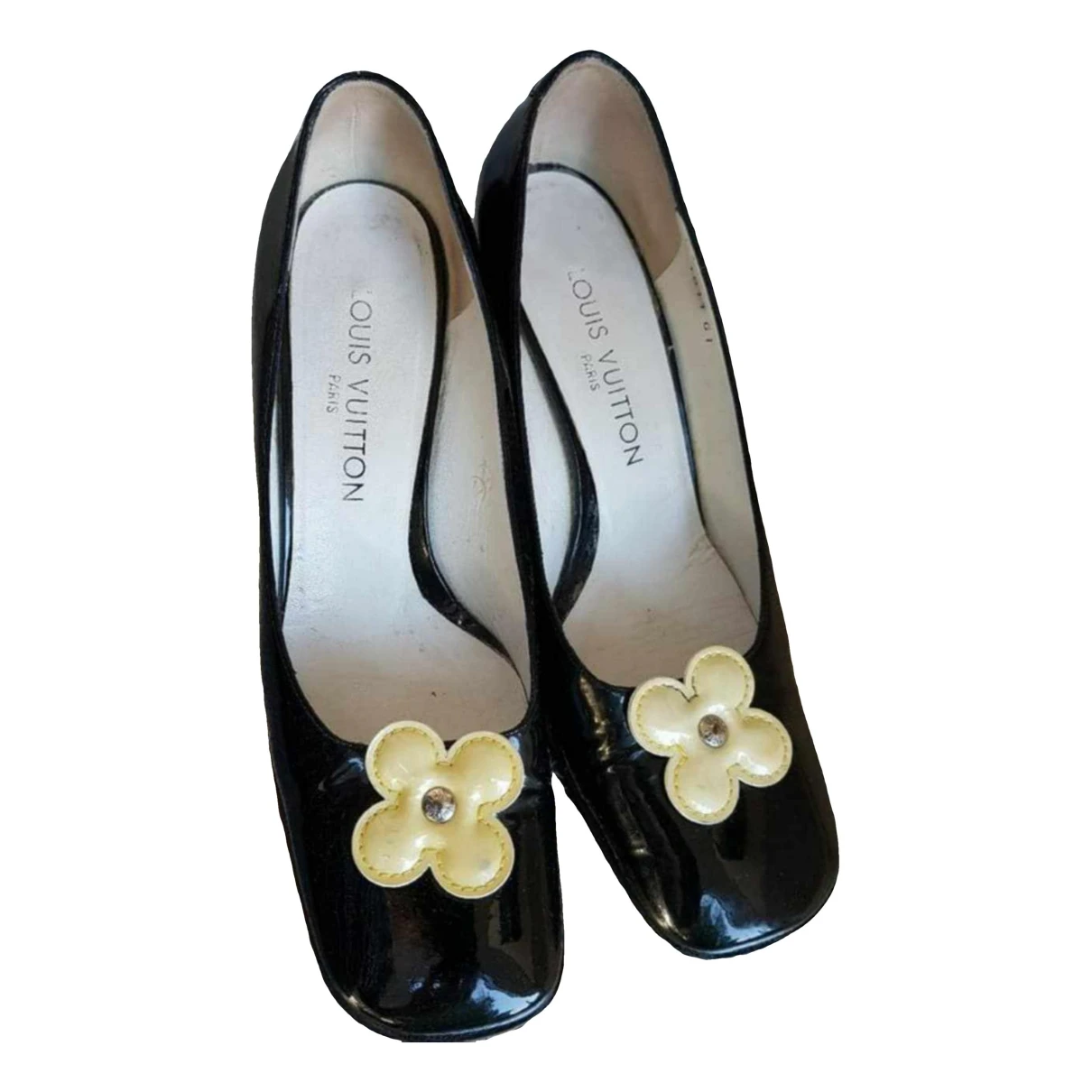 Pre-owned Louis Vuitton Patent Leather Ballet Flats In Black