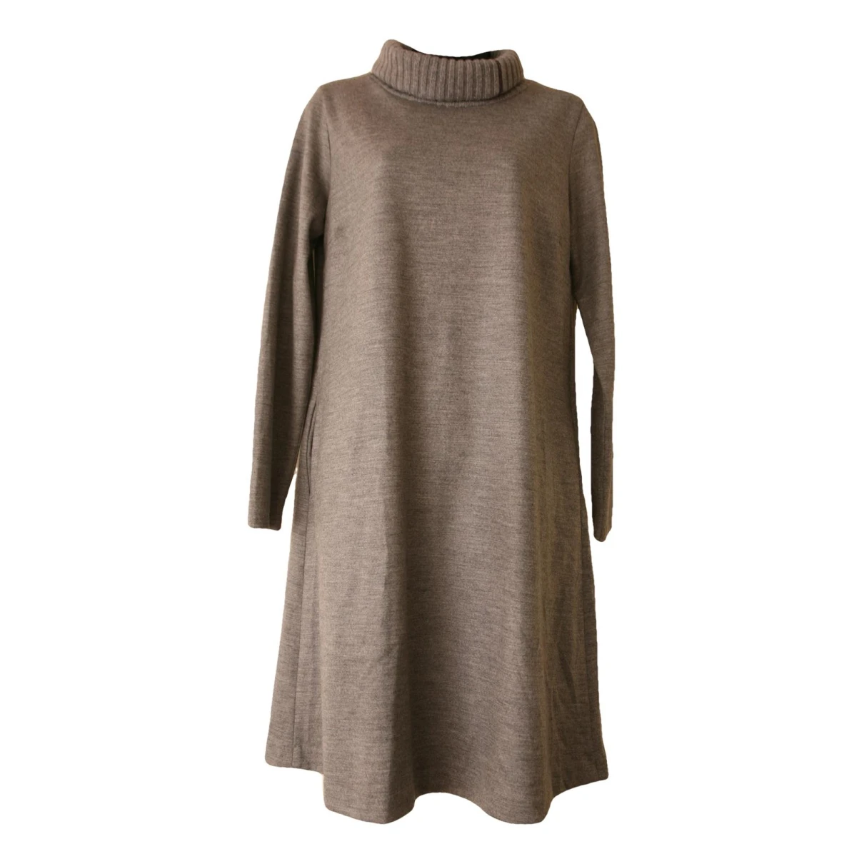 Pre-owned Fabiana Filippi Wool Mid-length Dress In Grey