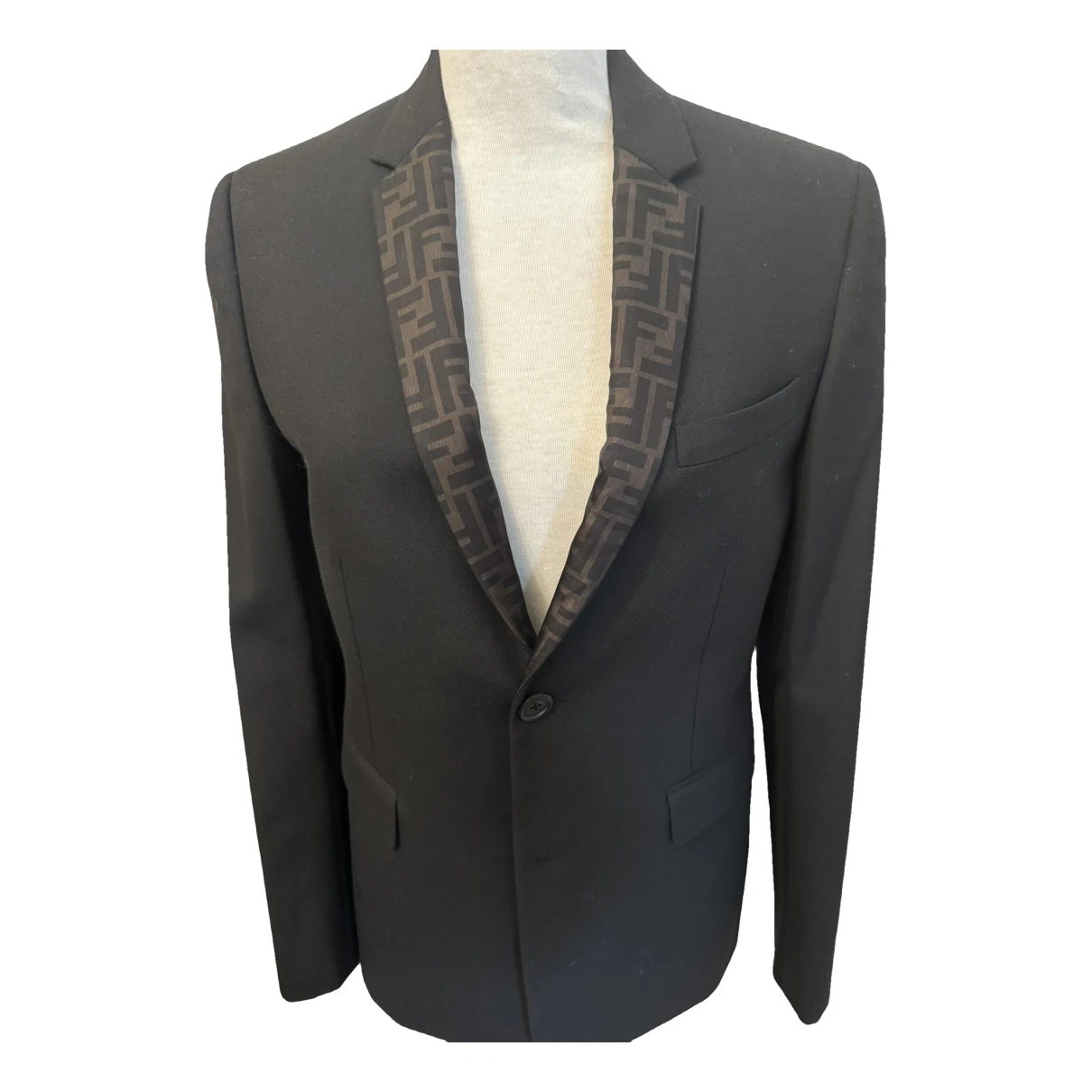 Pre-owned Fendi Wool Vest In Black