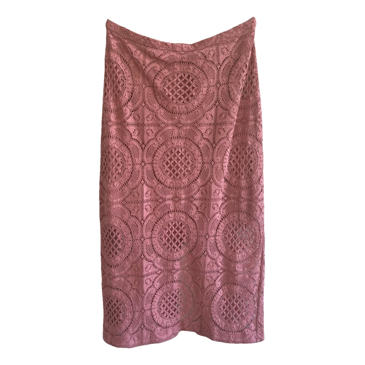Pre-owned Burberry Silk Mid-length Skirt In Pink
