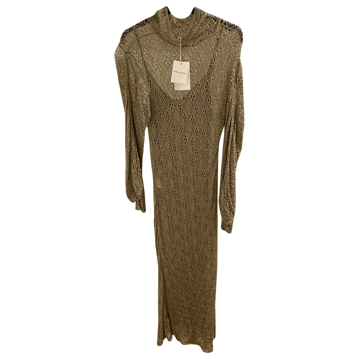 Pre-owned By Malene Birger Maxi Dress In Gold