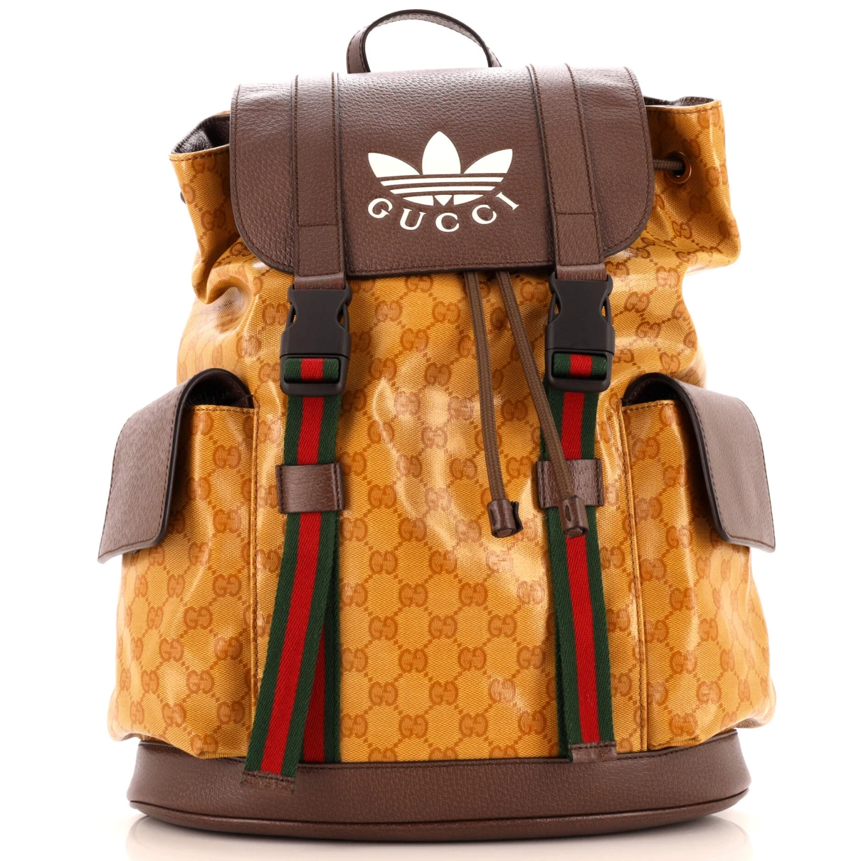 Pre-owned Gucci Leather Backpack In Brown