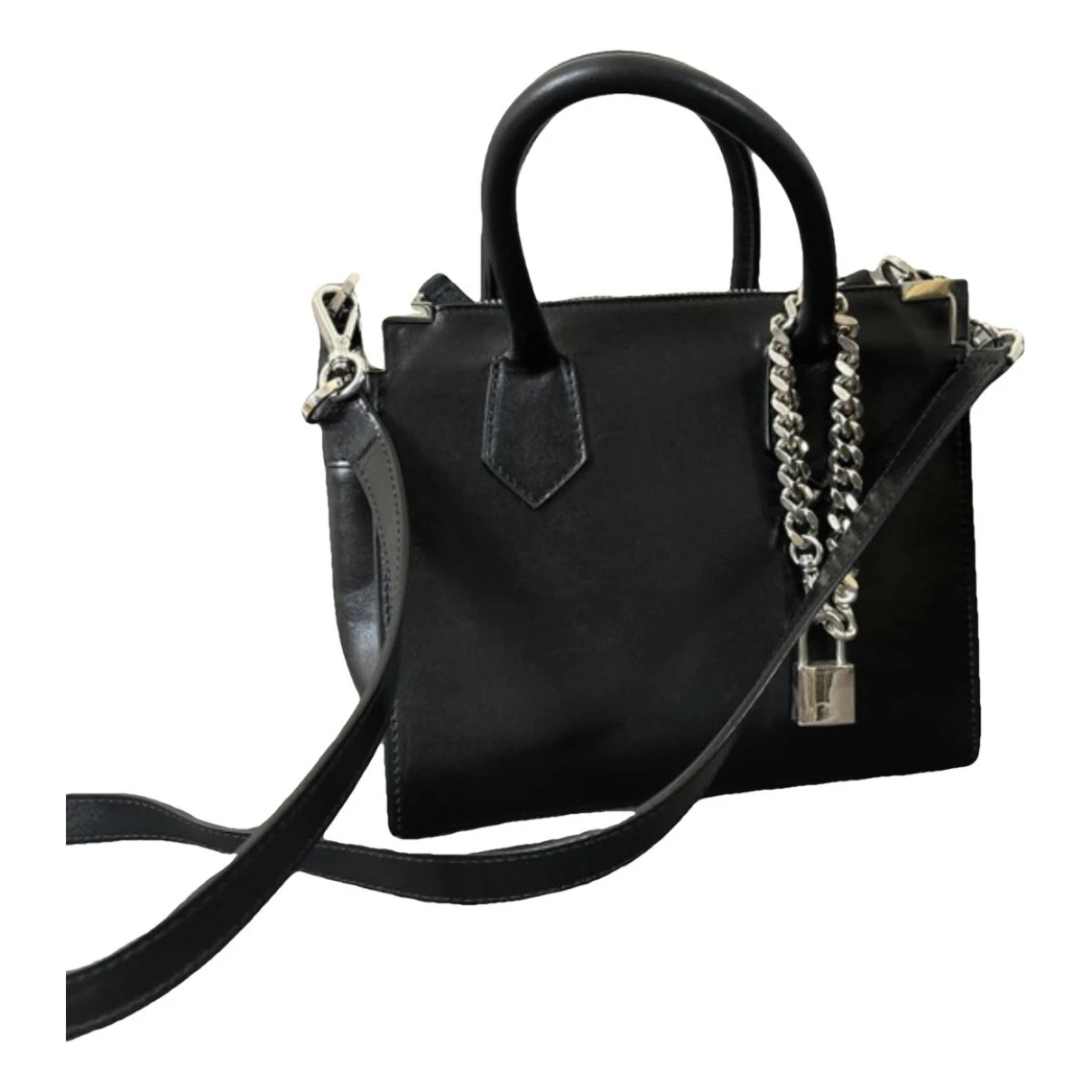 Pre-owned The Kooples Ming Leather Handbag In Black