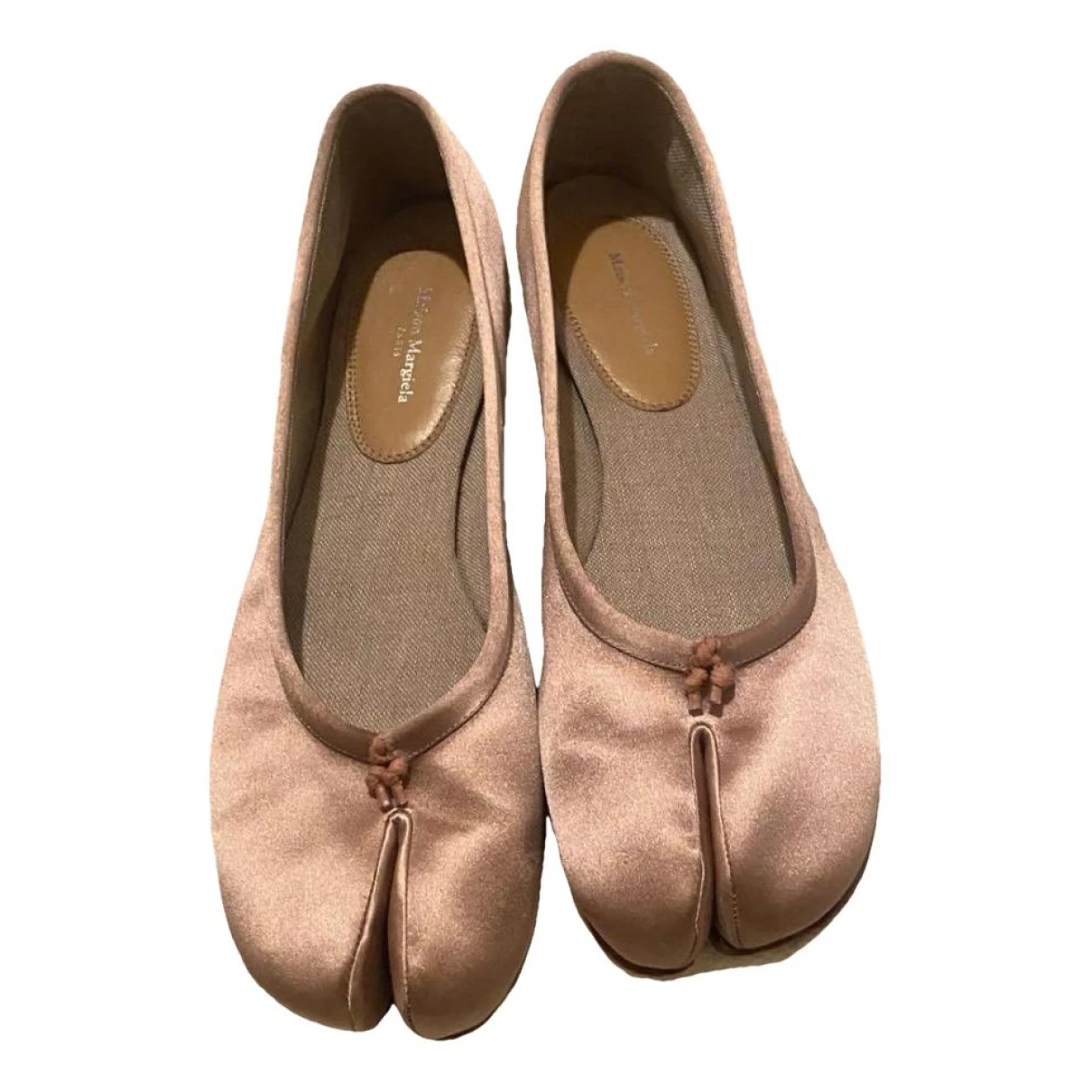 Pre-owned Maison Margiela Leather Ballet Flats In Pink