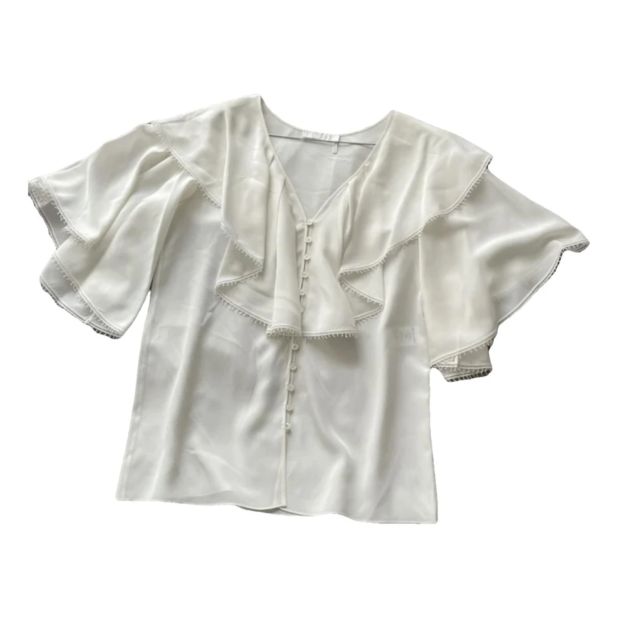 Pre-owned Chloé Silk Tunic In White