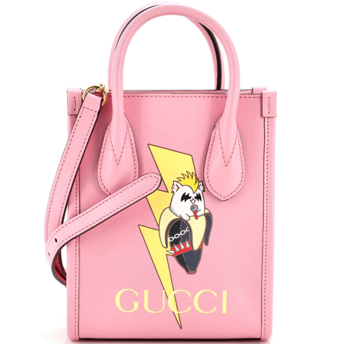 Pre-owned Gucci Leather Tote In Pink