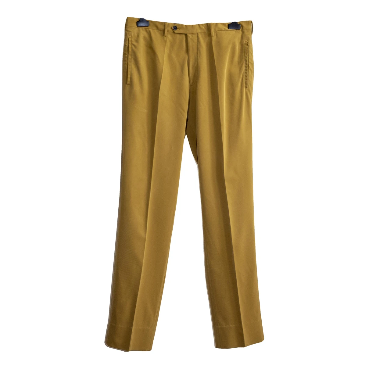 Pre-owned Prada Trousers In Gold