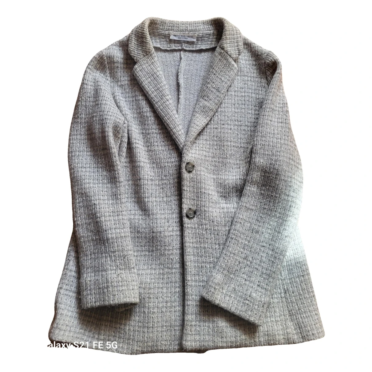 Pre-owned Amina Rubinacci Wool Short Vest In Grey