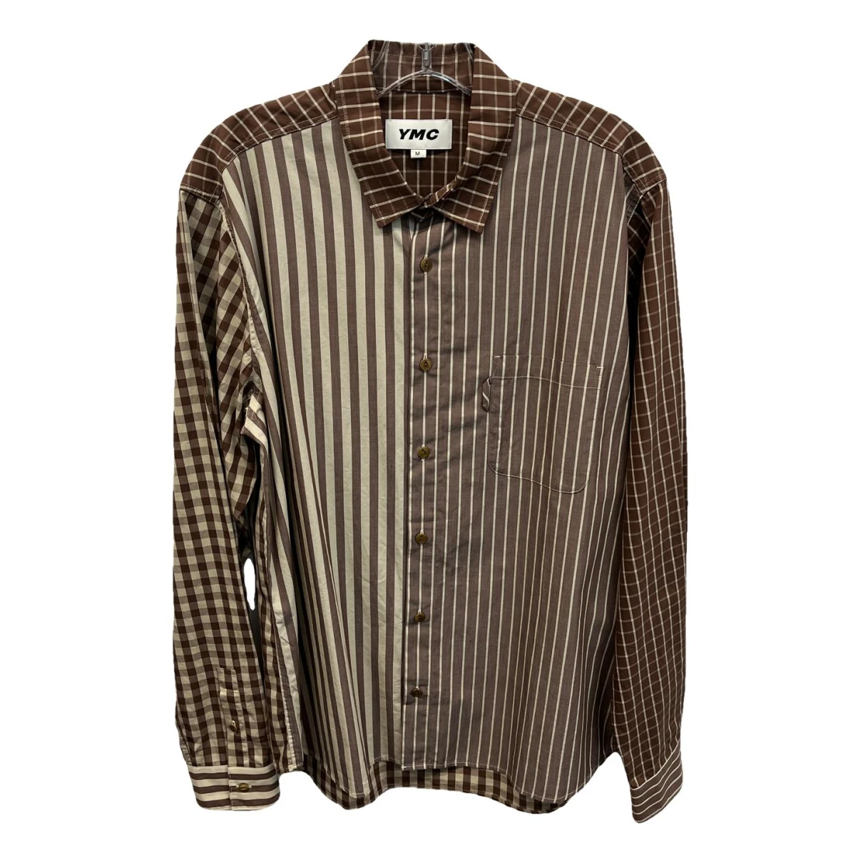 Pre-owned Ymc You Must Create Shirt In Brown