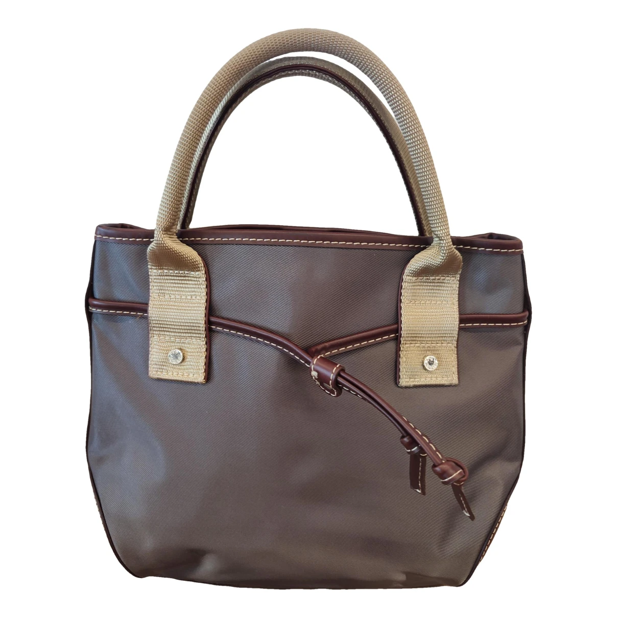 Pre-owned Lancel Cloth Handbag In Brown