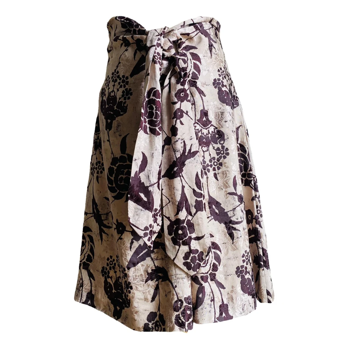 Pre-owned Dries Van Noten Linen Mid-length Skirt In Multicolour