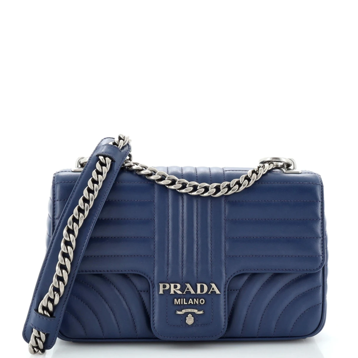 Pre-owned Prada Leather Crossbody Bag In Blue