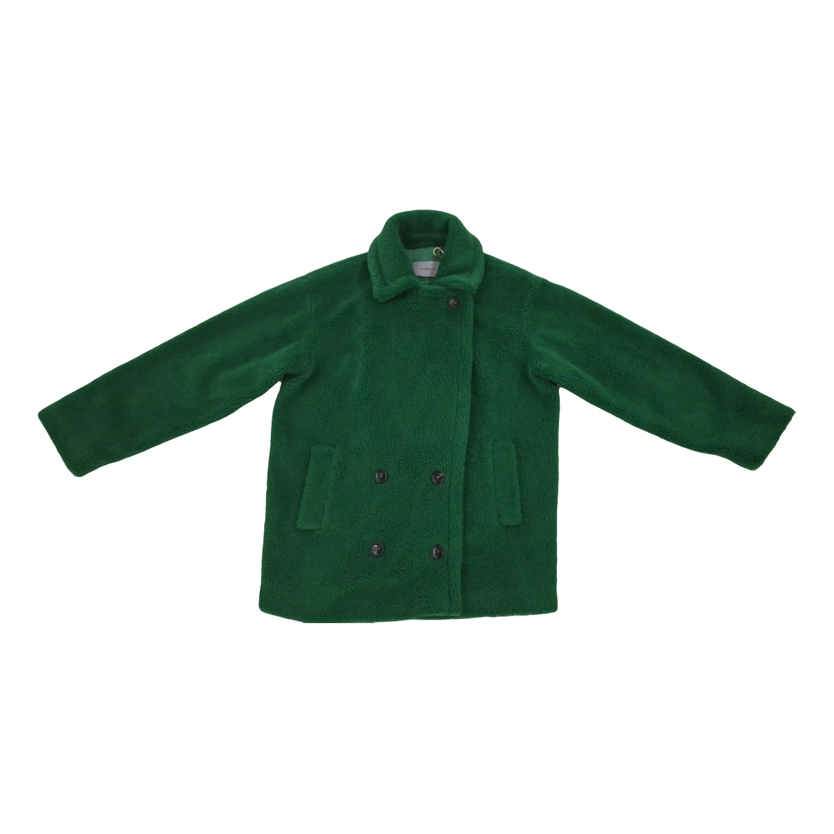 Pre-owned Marella Faux Fur Coat In Green