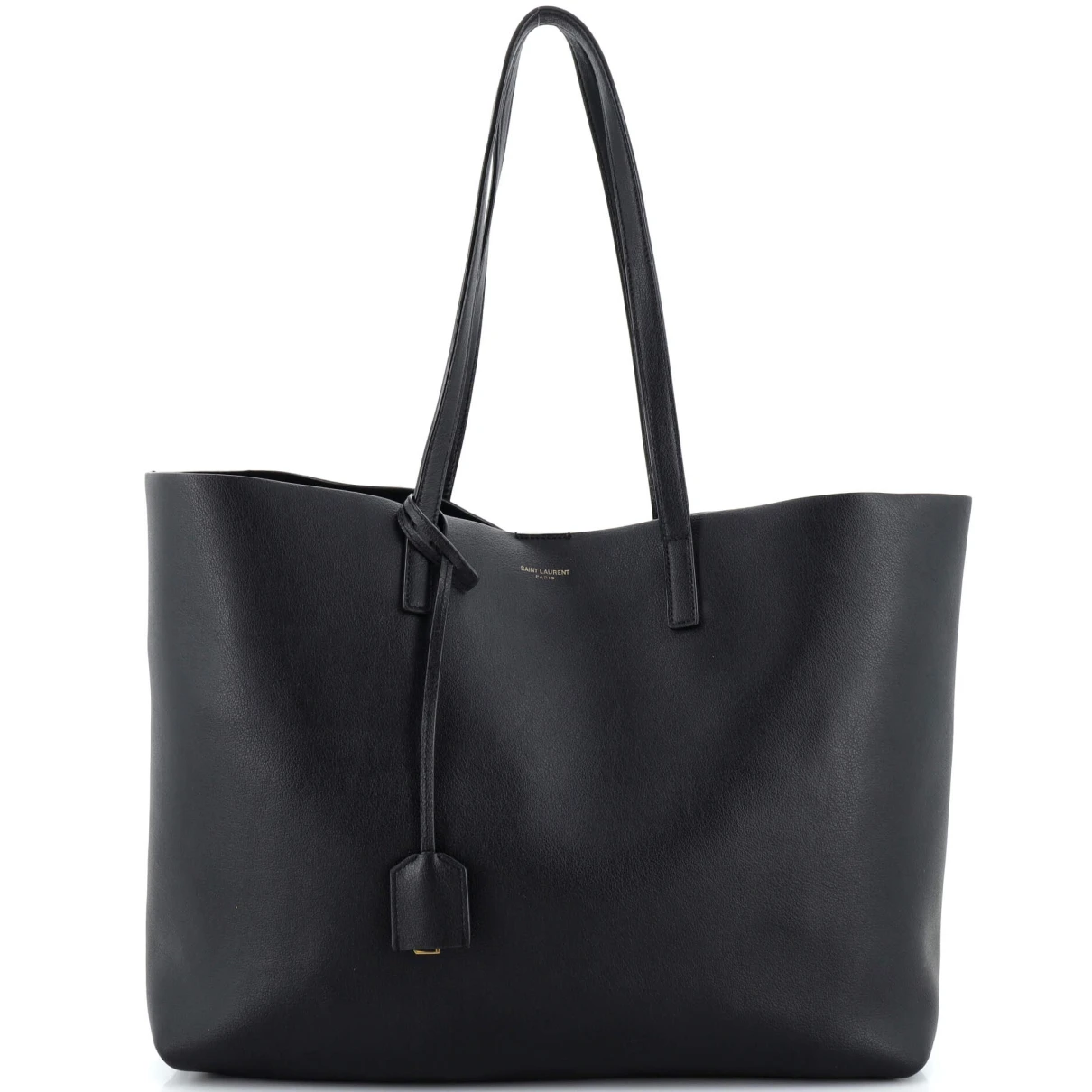 Pre-owned Saint Laurent Leather Tote In Black