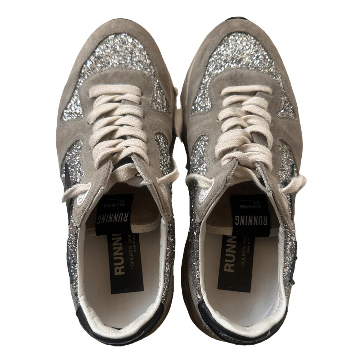Pre-owned Golden Goose Running Glitter Trainers In Other