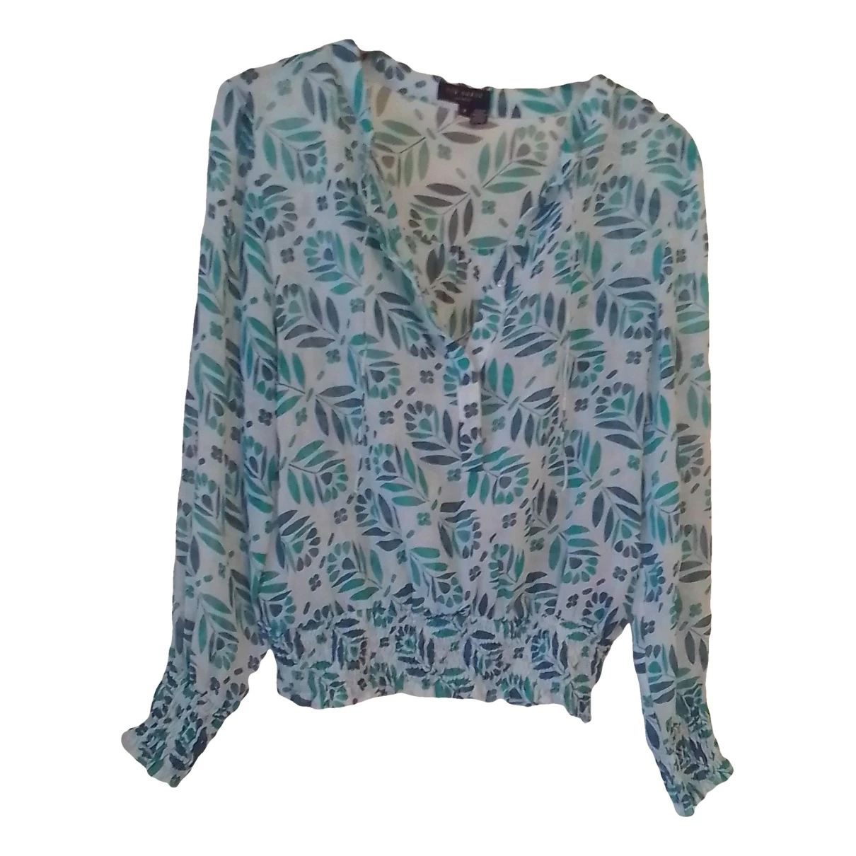 Pre-owned Ted Baker Silk Blouse In Blue